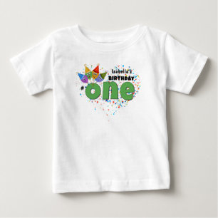 Bebé 1.ª camiseta de cumpleaños con Gorras Fiestas y Co