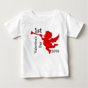 Bebé 1.ª plantilla de camiseta El día de San Valentín