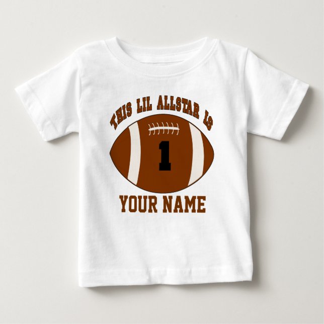 Bebé 1.ᵉʳ Camiseta Personalizada de Fútbol de Cumpleaño (Anverso)