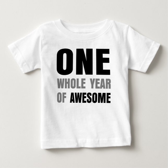 Bebé 1.ᵉʳ cumpleaños Un año de increíble camiseta (Anverso)
