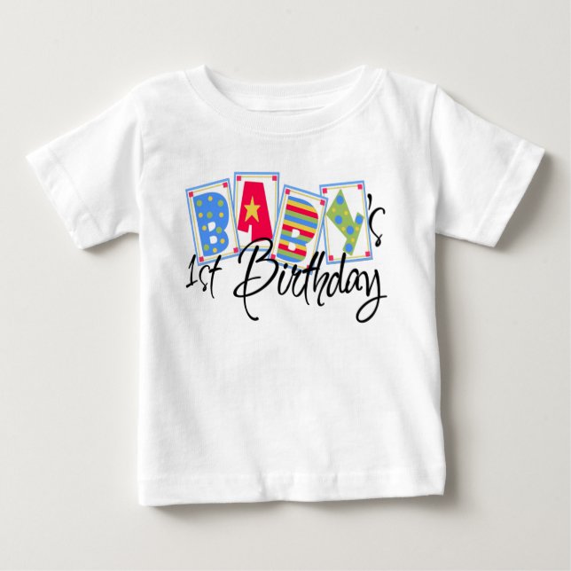 Bebé 1. Camiseta de cumpleaños (Anverso)
