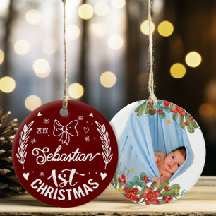 Bebé 1 Navidades Decoración Hogar Ornamento cerámi