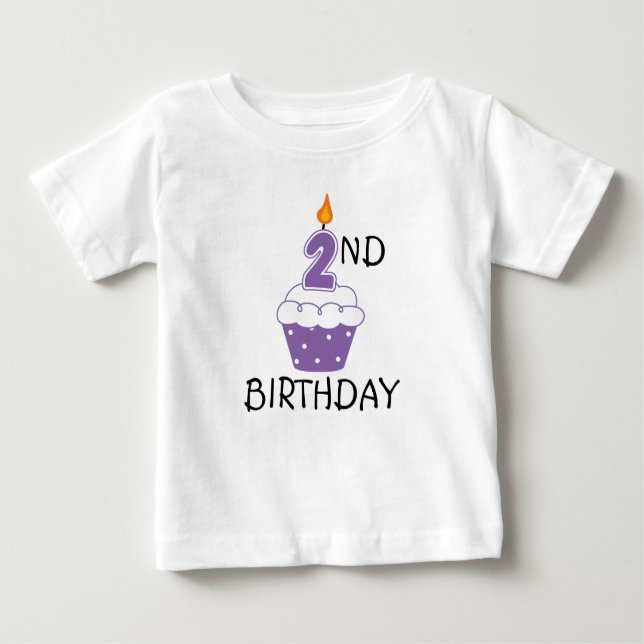 Bebé 2.ª camiseta de cumpleaños para niños (Anverso)