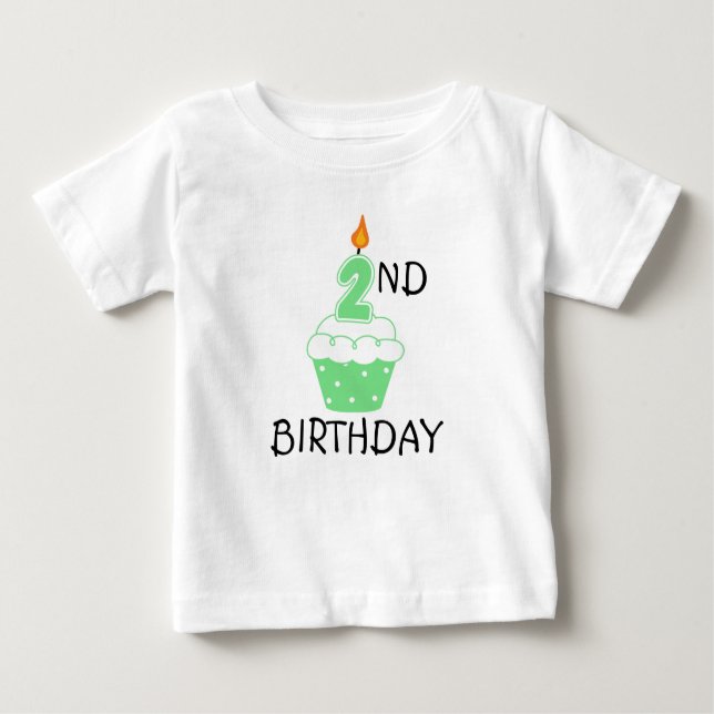 Bebé 2.ª camiseta de cumpleaños para niños (Anverso)