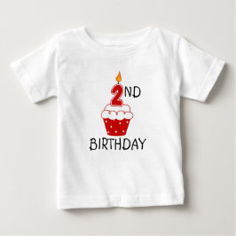 Bebé 2.ª camiseta de cumpleaños para niños