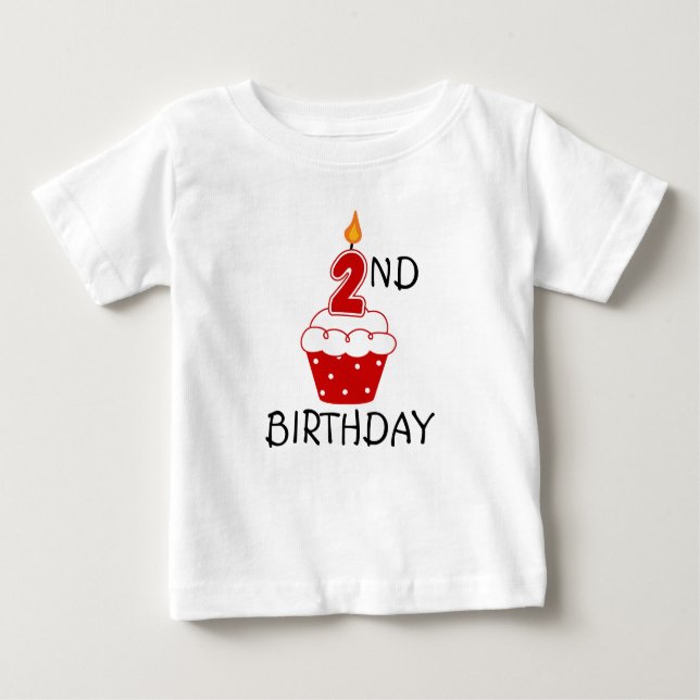 Bebé 2.ª camiseta de cumpleaños para niños (Anverso)