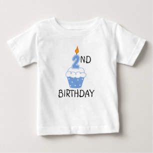 Bebé 2.ª camiseta de cumpleaños para niños