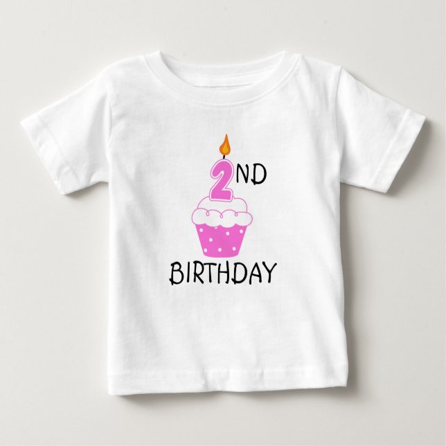Bebé 2.ª camiseta de cumpleaños para niños (Anverso)