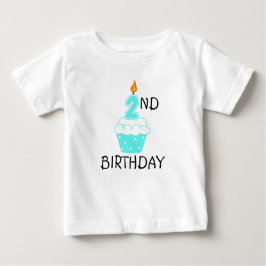 Bebé 2.ª camiseta de cumpleaños para niños