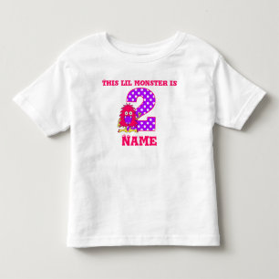 Bebé 2.ª camiseta personalizada del Monstruo Rosa de Cu