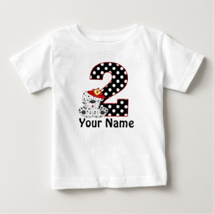 Bebé 2.º cumpleaños de la camiseta personalizada dálmat