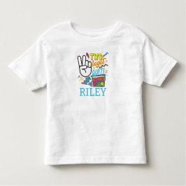 Bebé 2 Letras 2 Camiseta de 2º cumpleaños de diseño de 