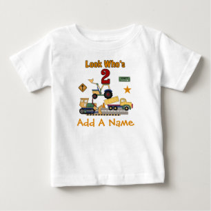 Bebé 2da camiseta personalizada del cumpleaños de la