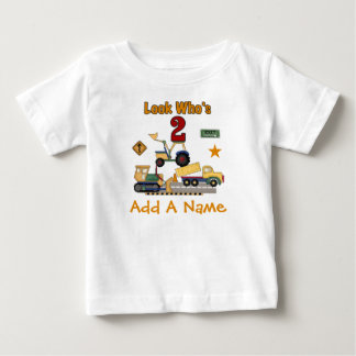 Bebé 2da camiseta personalizada del cumpleaños de la