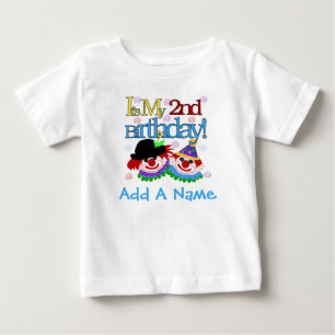 Bebé 2da camiseta personalizada del cumpleaños de los