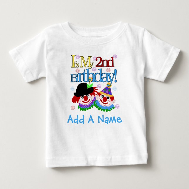 Bebé 2da camiseta personalizada del cumpleaños de los (Anverso)