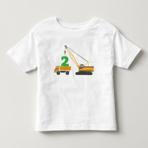 Bebé 2do Camiseta de la construcción del cumpleaños