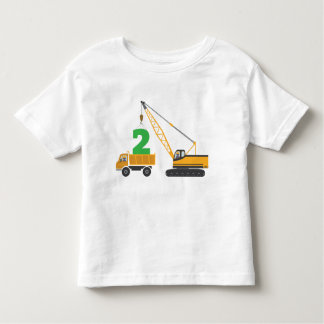 Bebé 2do Camiseta de la construcción del cumpleaños