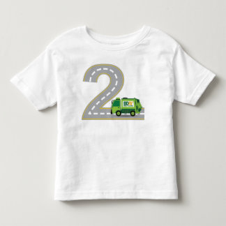 Bebé 2do Camiseta del camión de basura del cumpleaños