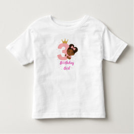 Bebé 3.ª camiseta de Chica de cumpleaños con un dulce n