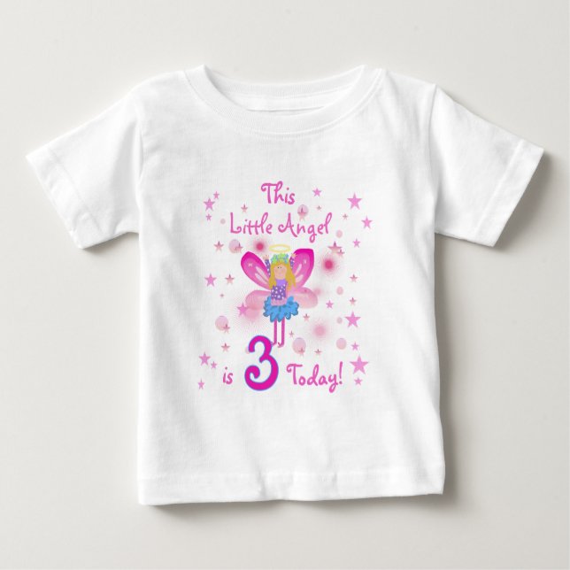 Bebé 3.ª camiseta y regalo de cumpleaños de Ángel Peque (Anverso)