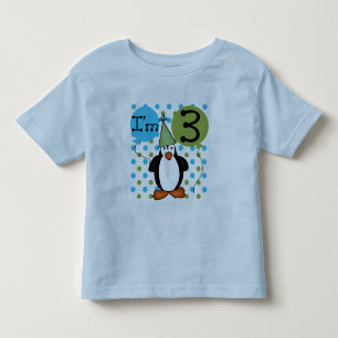 Bebé 3.ª camiseta y regalo de cumpleaños del pingüino