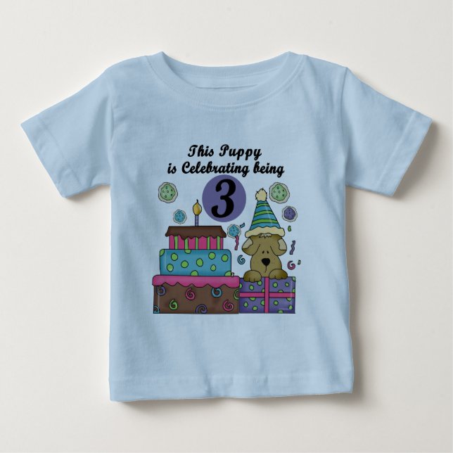 Bebé 3.ª Camiseta y Regalos de Aniversario (Anverso)