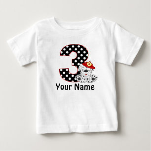 Bebé 3.ᵉʳ cumpleaños de la camiseta personalizada dálma