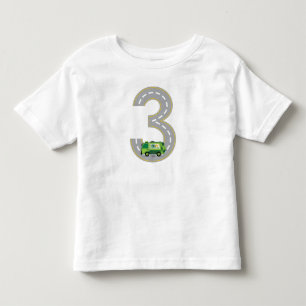 Bebé 3ro Camiseta del camión de basura del cumpleaños