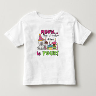 Bebé 4.ª Camiseta y Regalos de Cumpleaños de los Gatito
