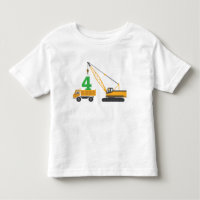 4to Camiseta de la construcción del cumpleaños