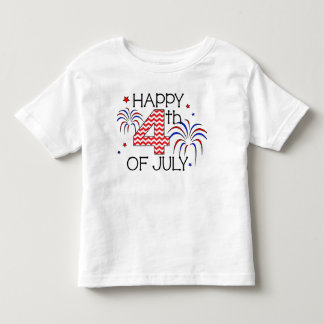 Bebé 4to feliz de la camiseta del niño de julio