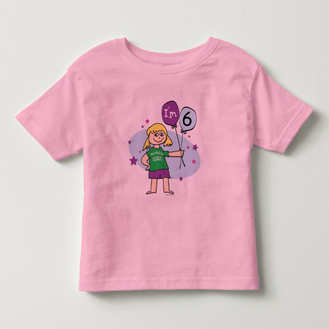Bebé 6.ª camiseta de cumpleaños (Anverso)