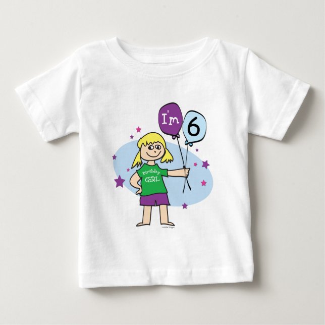 Bebé 6.ª camiseta de cumpleaños (Anverso)