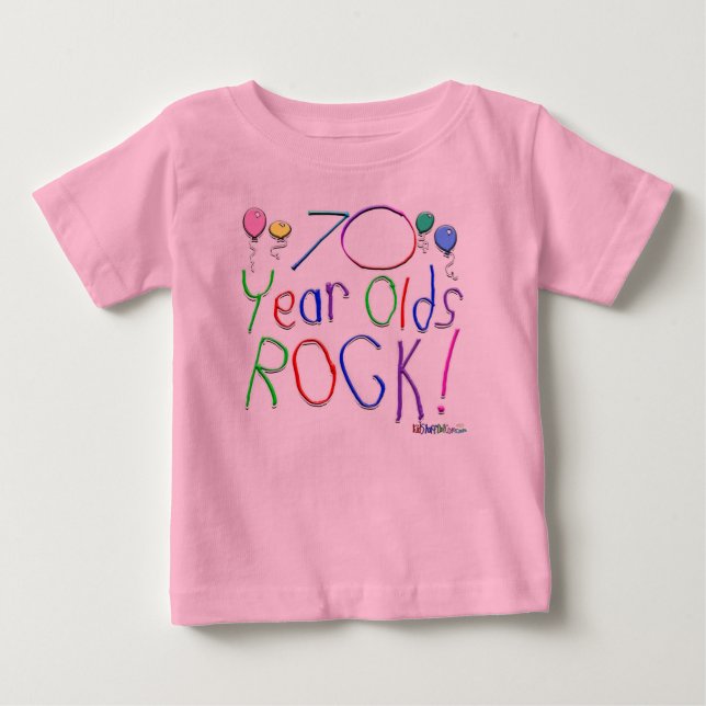 Bebé ¡70 años de la roca! Camiseta (Anverso)