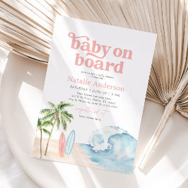 Bebé a bordo de la invitación de Baby Shower a los