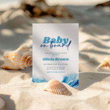 Bebé a bordo de la invitación de Baby Shower, bebé