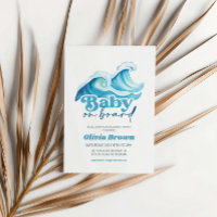 Bebé a bordo de la invitación de Baby Shower, bebé