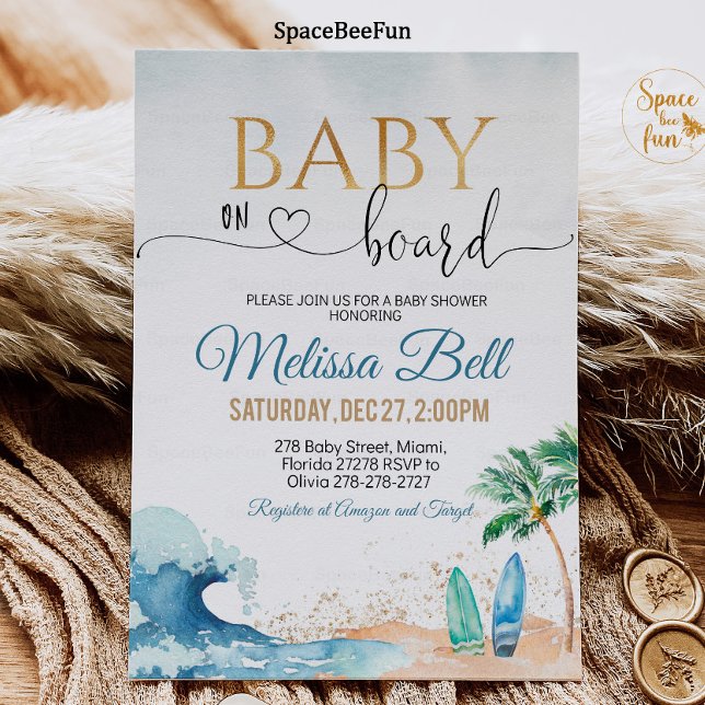 Bebé a bordo Invitación bajo el mar invita a niño (Subido por el creador)
