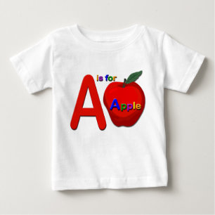 Bebé A es para la camiseta de Apple Infants