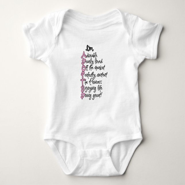 Bebé adoptado Jersey Bodysuit (Anverso)
