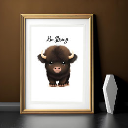Bebé adorable Búfalo de arte para guardería