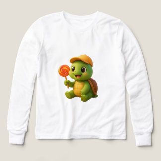 Bebé Adorable de Tortuga con Lollipop