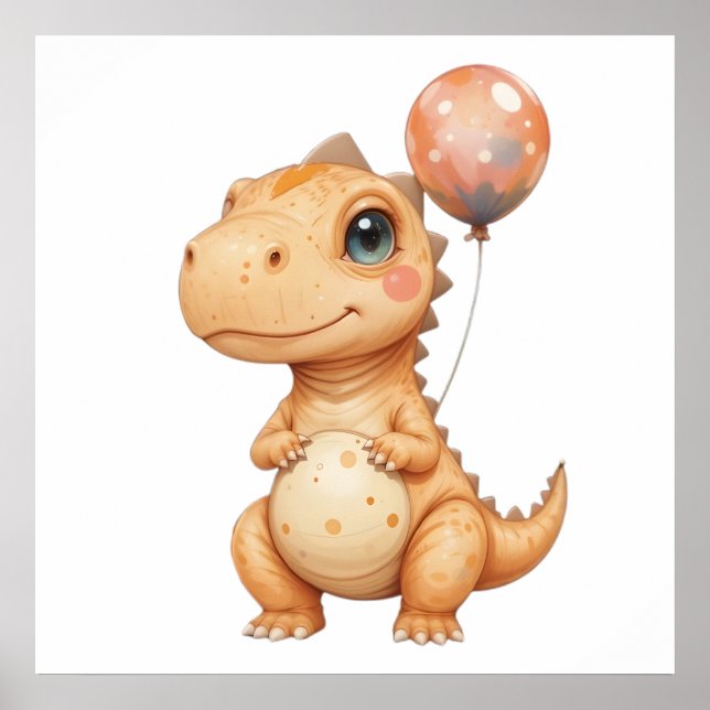 Bebé Adorable Dino Wall Art - Decoración de guarde (Frente)