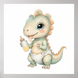 Bebé Adorable Dino Wall Art - Decoración de guarde
