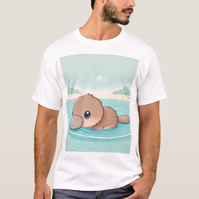 Bebé Adorable Platypus Diseño de camisetas para na (Anverso)