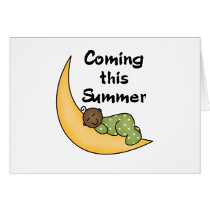 Bebé afroamericano el verano de la luna