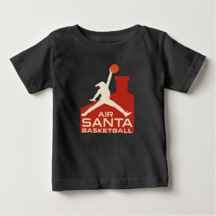 Bebé AIR SANTA – Camiseta divertida de baloncesto navid