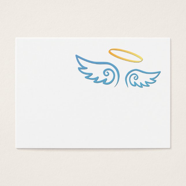 Bebé alas de Ángel Azul con Halo (Frente)