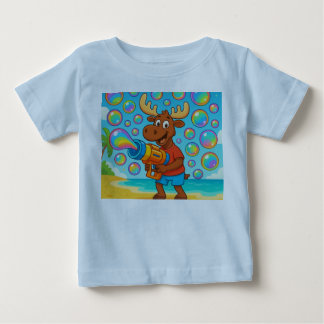 Bebé Alce Beach Blaster – Camiseta divertida de burbuja